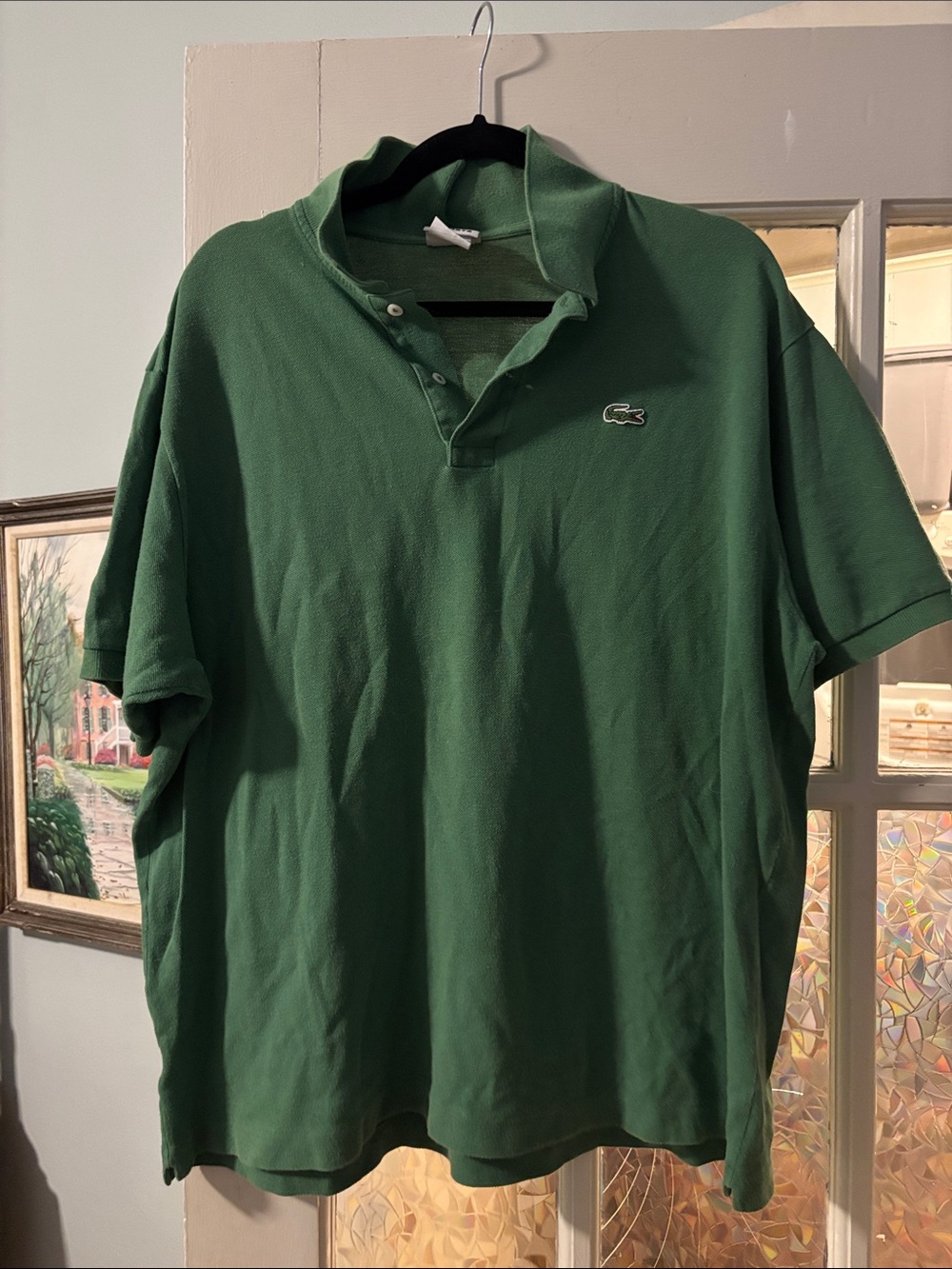 Lacoste Men's Dark Green Pique Polo Shirt